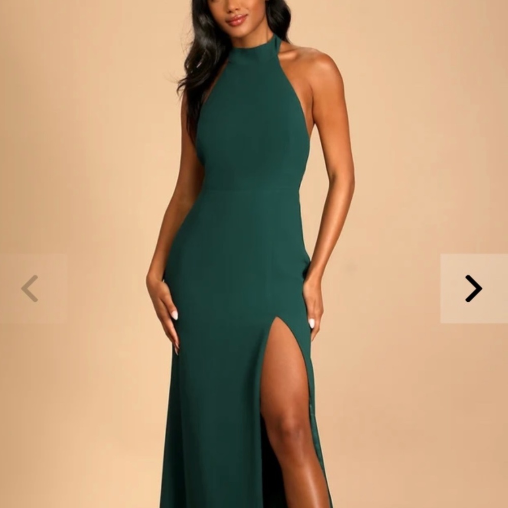 Lulus Green Halter Dress